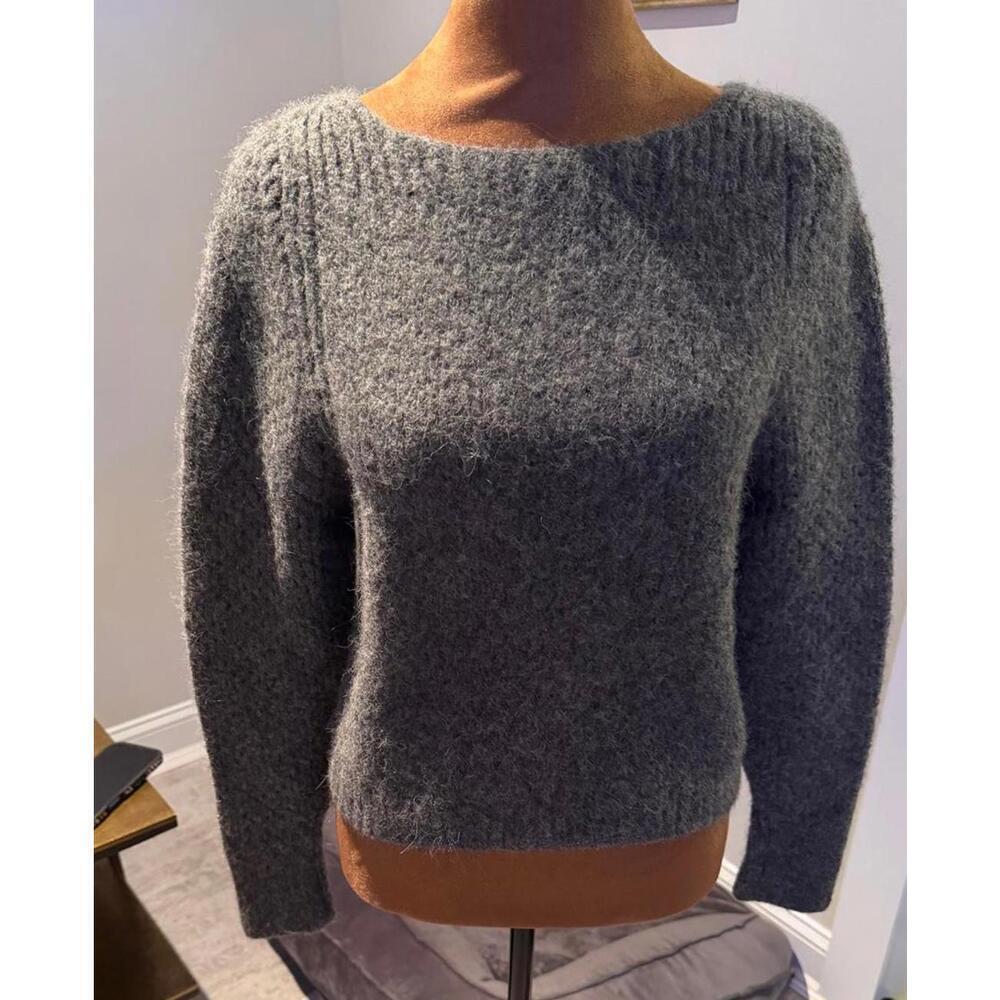 Brochu Walker Gray Alpaca Sweater with Long Sleeves sz XS